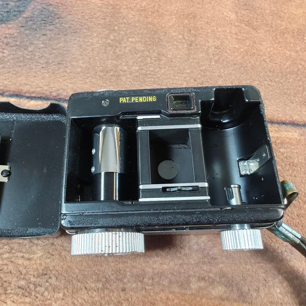 Ansco Memo II Automatic Camera 35mm Silver Good Half-Frame Ricoh Lens Case